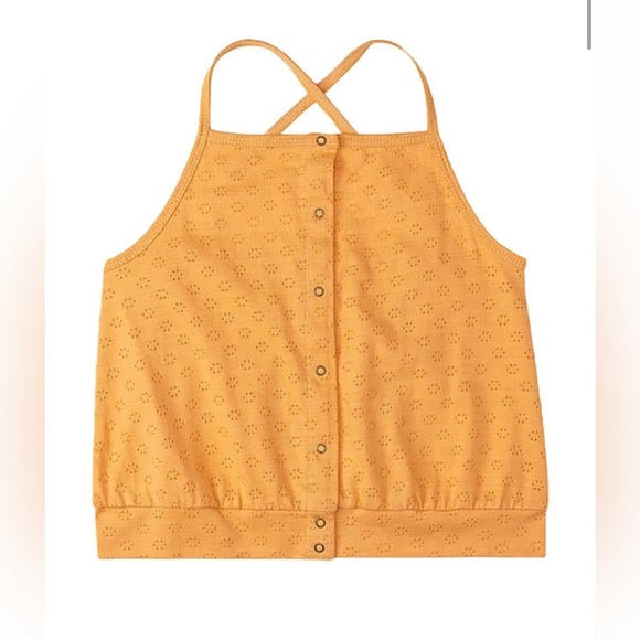 The Sunday Collective Girls 6-7 Years Orange So Sweet Tank Top Apricot Tan - Picture 2 of 8